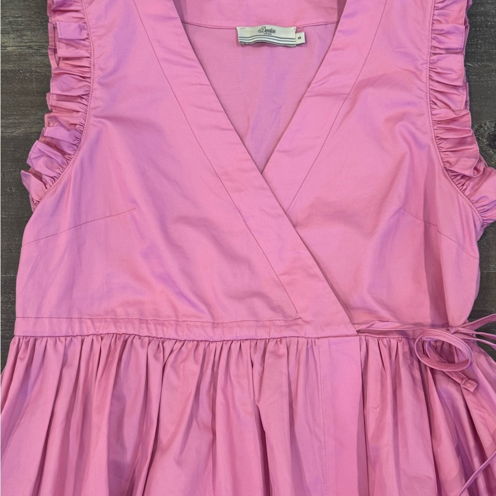 Devotion TWINS Pink Ruffled Wrap Sundress - Picture 4 of 10
